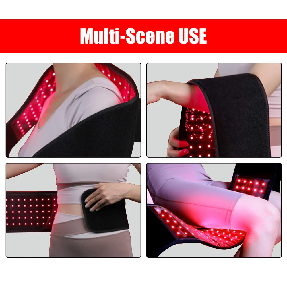 Red Light Therapy Belt 660nm 850nm Near Infrared For Body Muscle Circulation