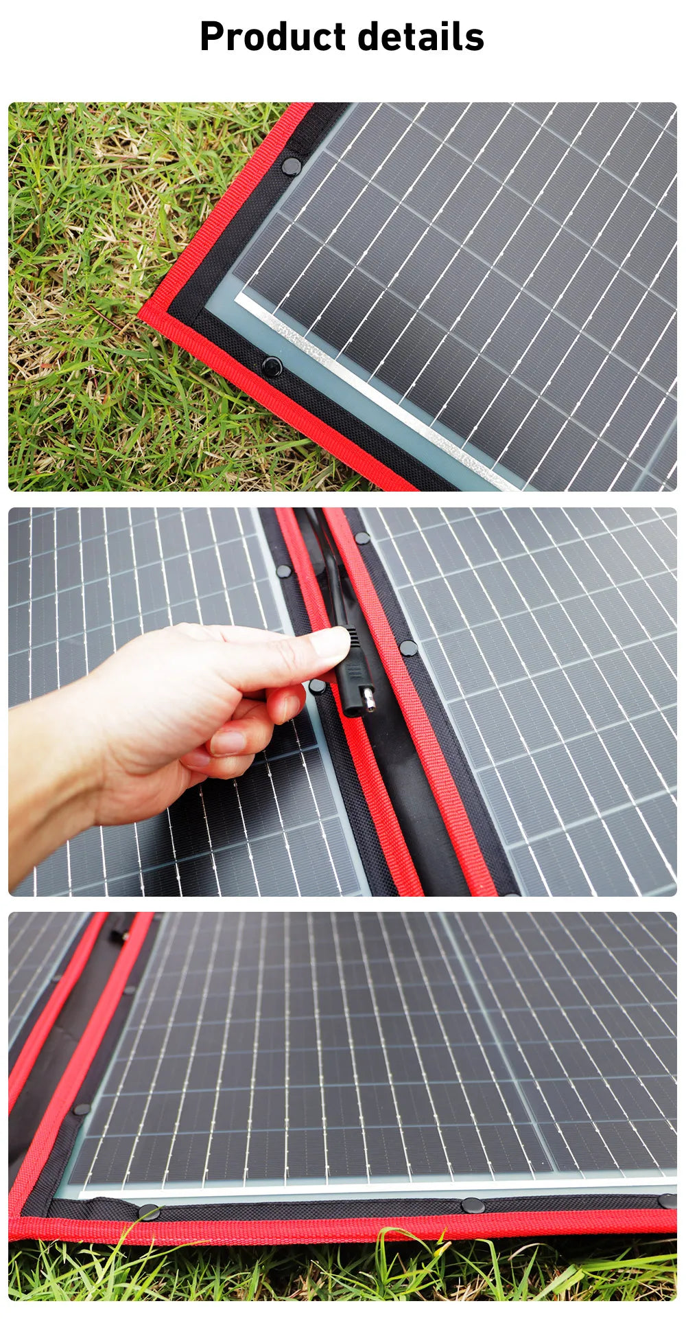 Dokio 18V 100W Portable Foldable Solar Panel Kit With 12V Controller Camping