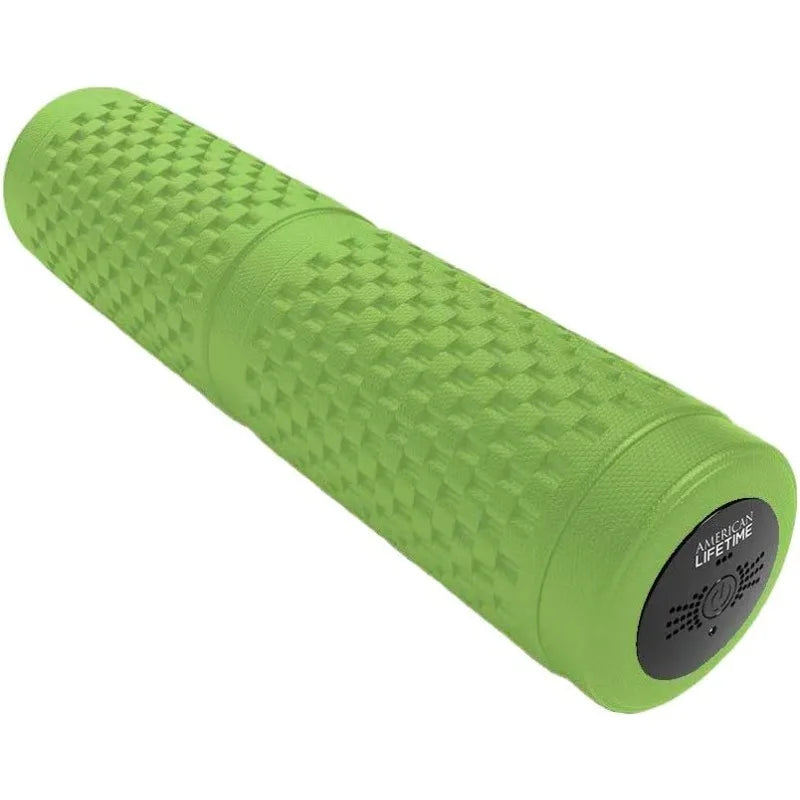 Vibrating Foam Roller 17 Inch 4 Speed Vibration For Deep Tissue Recovery Green