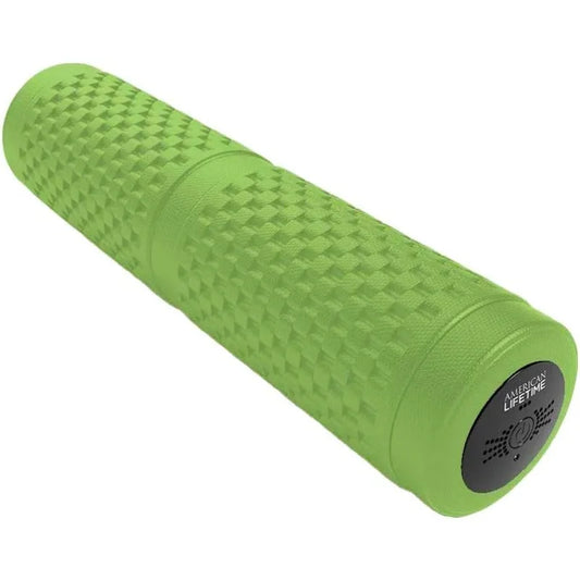 Vibrating Foam Roller 17 Inch 4 Speed Vibration For Deep Tissue Recovery Green