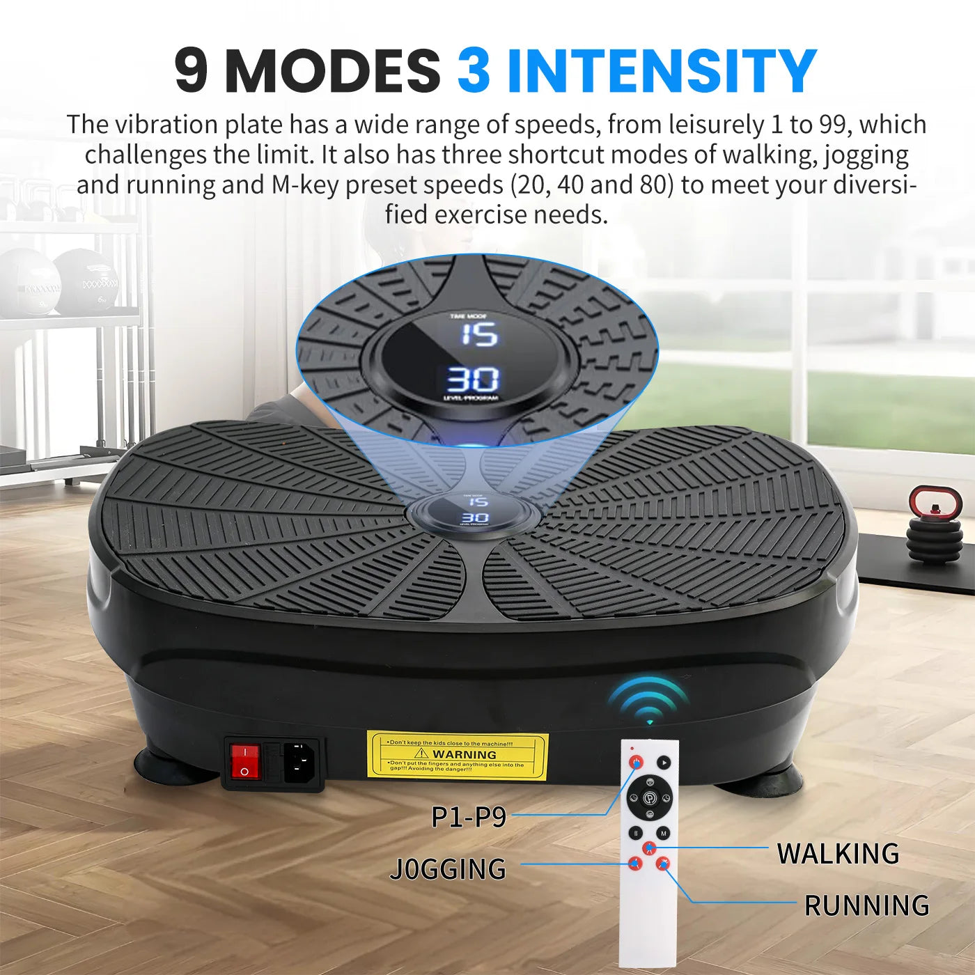 Vibration Plate Exercise Machine With Resistance Bands Comprehensive Body Workout