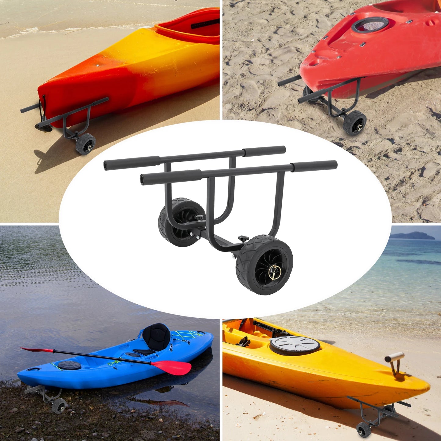 Boat Dolly Cart 220Lb Stainless Steel Trailer For Kayak