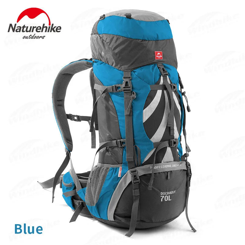Naturehike Expandable Hiking Backpack With Rain Cover And Weatherproof Construction