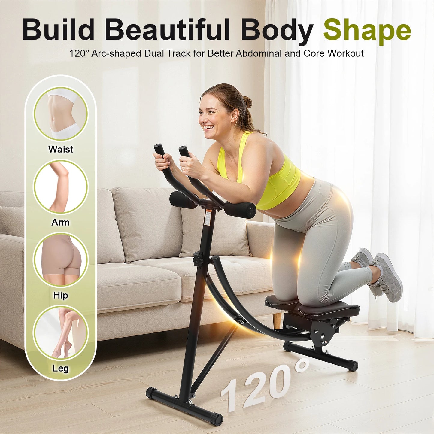 Ab Machine 330lbs Capacity With 3 Level Adjustable LED Display