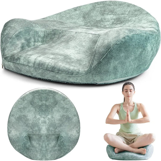 Ergonomic Memory Foam Meditation Cushion With Washable Cover For Sitting Yoga