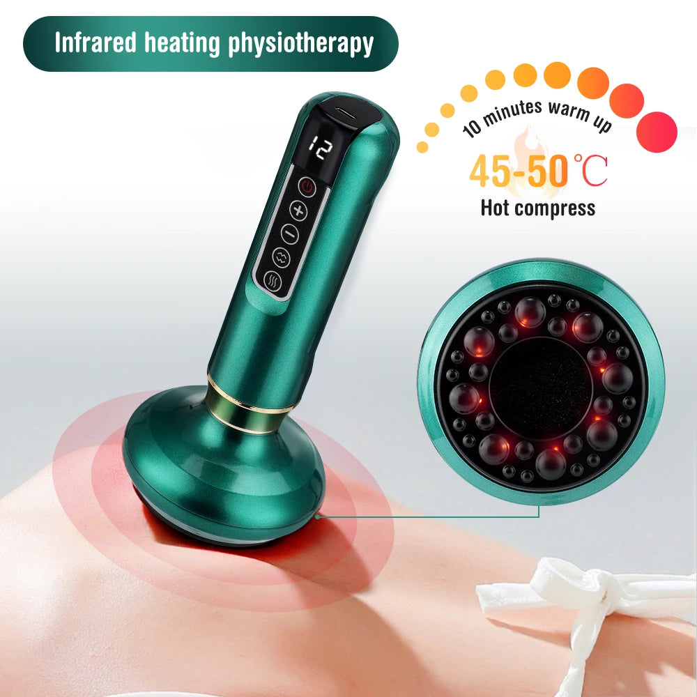PASTSKY Electric Cupping Device With 12 Vacuum Levels USB Rechargeable Suction Massage