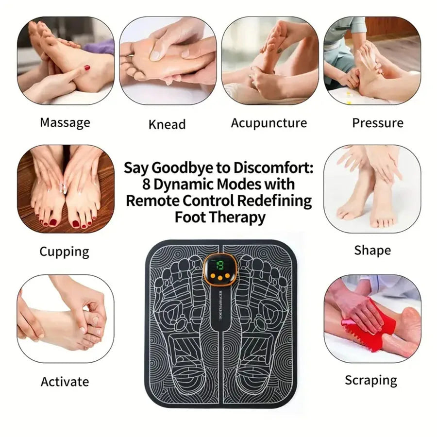 EMS Foot Massager With Remote Control For Muscle Relaxation And Leg Massage