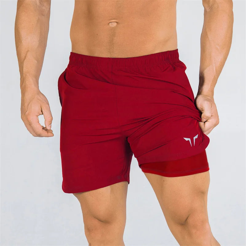 Clifford Lenox Double Deck Gentlemen Quick-Dry Breathable Performance Fitness Shorts
