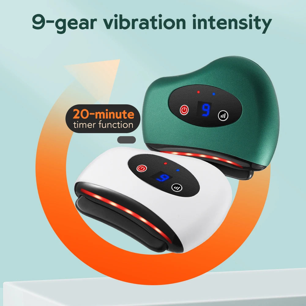 Electric Scraping Vibration Massage Hot Compress MeridianDrainage GuaShaTherapy Board