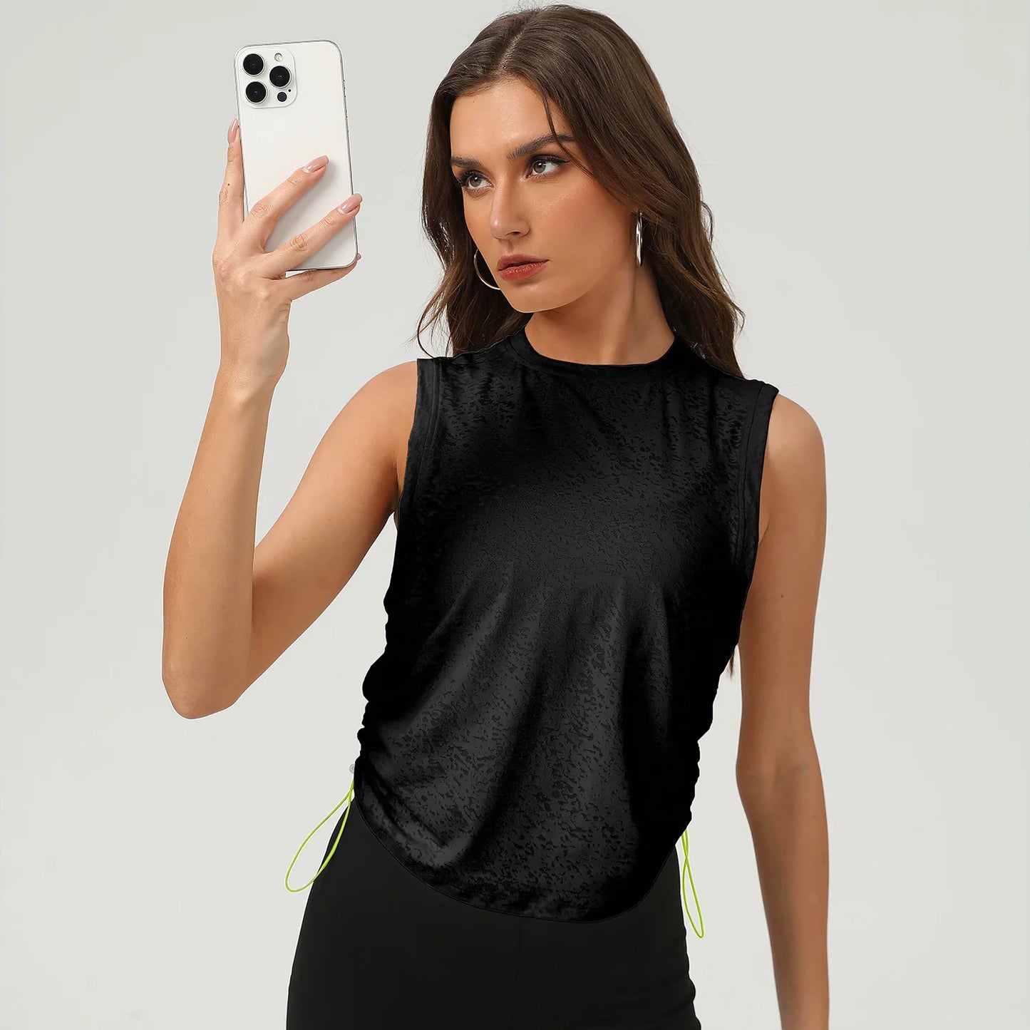 Womens Yoga Tank Top Mesh Sports Vest For Gym Workout Activewear
