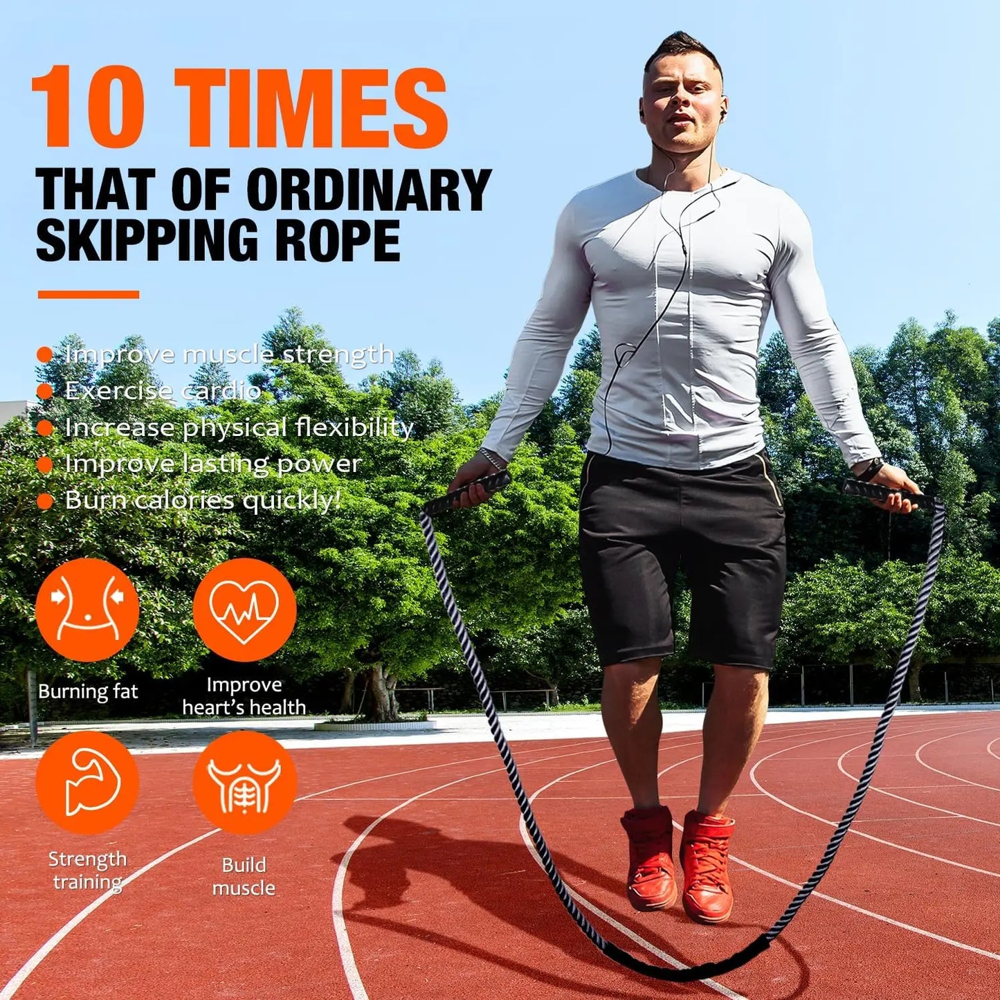 Weighted Jump Rope For Fitness And Boxing Cardio Home Gym