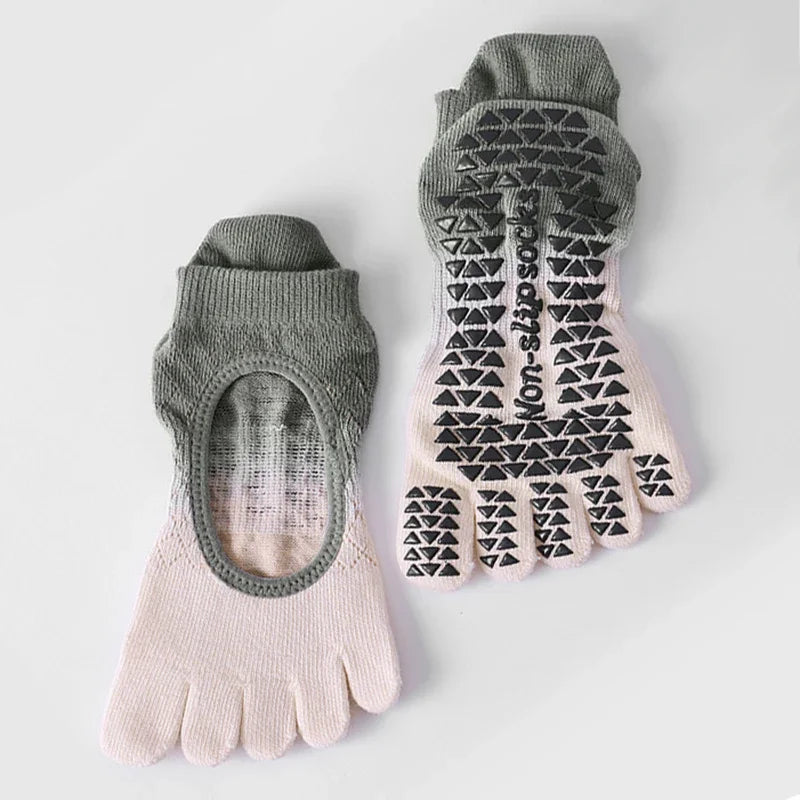 NONECN Pilates Five Toe Socks For Women Yoga Non Slip