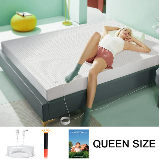 Astarexin Earthing Fitted Sheet Organic Cotton With Silver Fiber Grounding