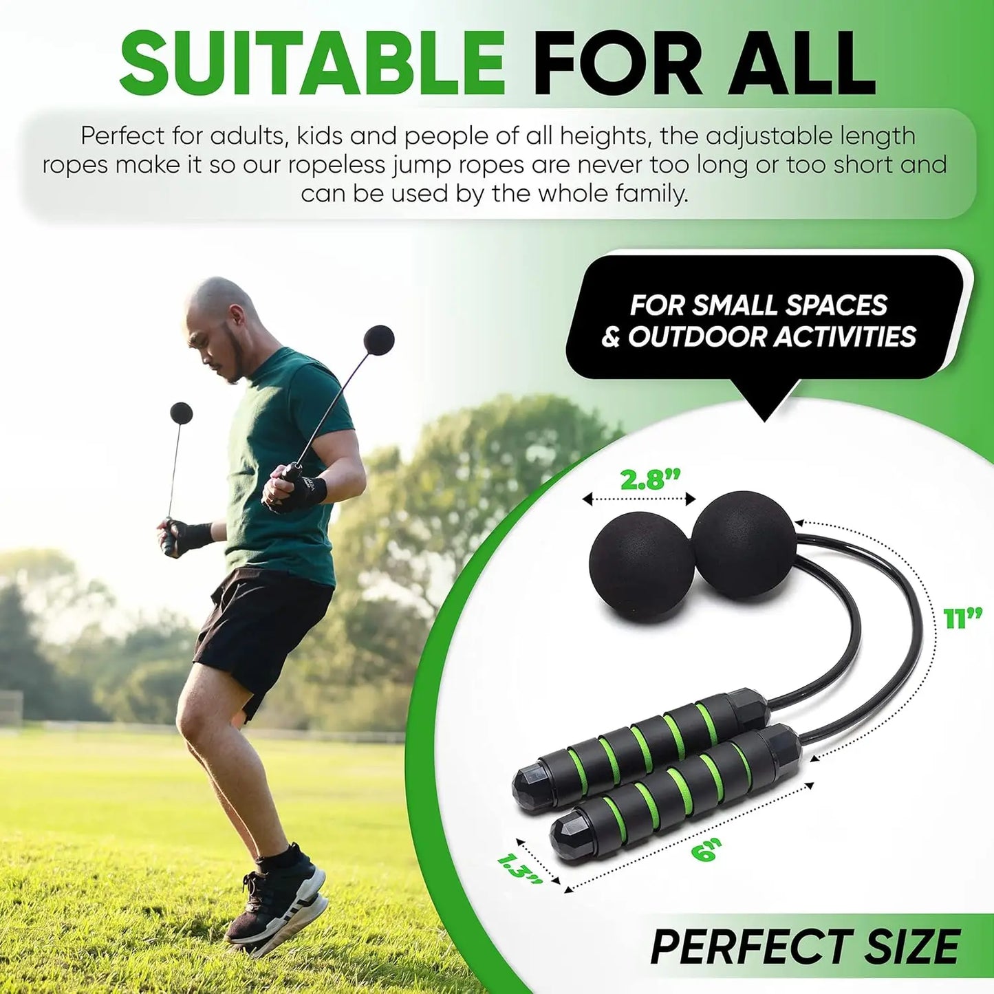 Cordless Jump Rope With Weighted Balls For Indoor Cardio Training