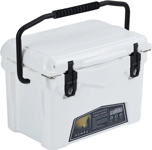 Heavy Duty Portable Ice Cooler With Cup Holder Fish Ruler Bottle Opener