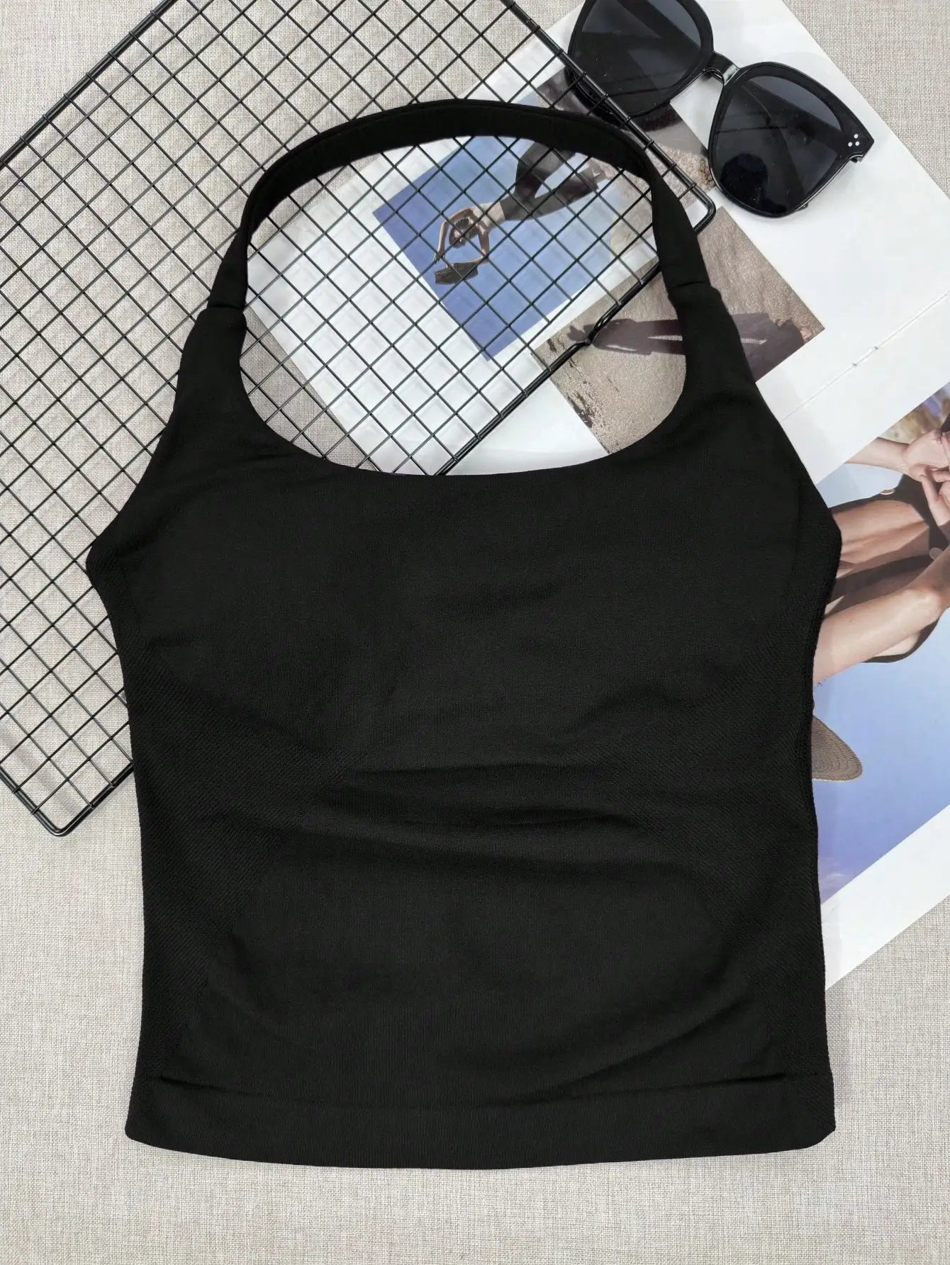 Seamless Camisole Sports Tank With Built In Removable Padding Yoga