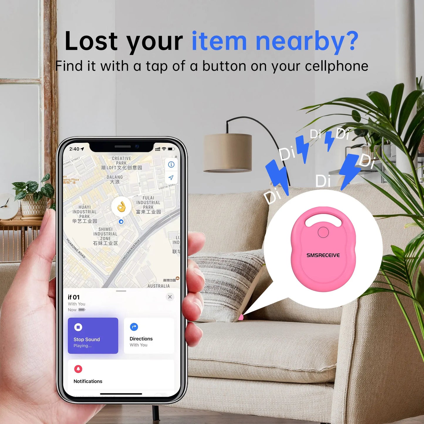Mini GPS Tracker For Apple Find My Anti Lost Finder For Bag Key Wallet