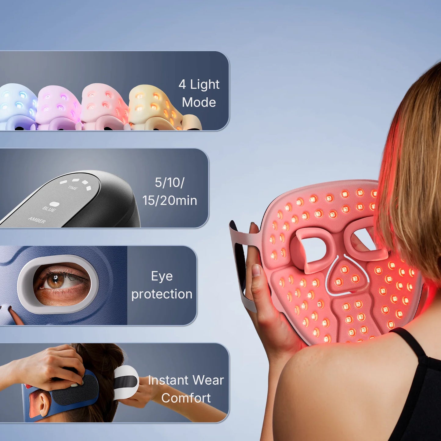 Hello Face LED Mask M500S Infrared Red Light Acne Treatment