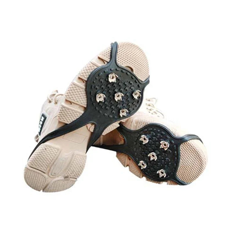 5 Teeth Ice Gripper For Shoes Unisex Snow Cleats Non Slip For Hiking
