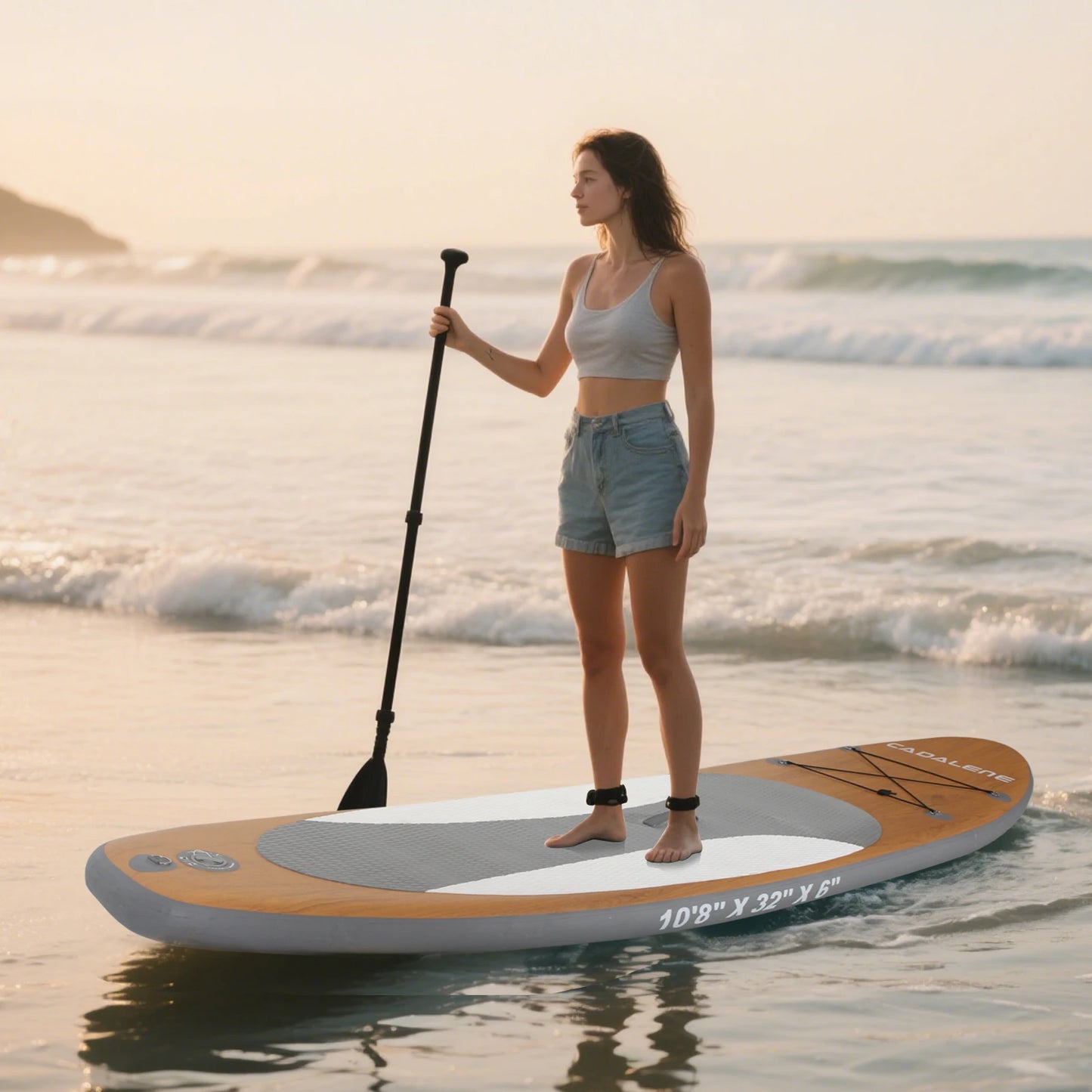 CADALENE Inflatable Stand Up Paddle Board 10ft 8in x 30in x 6in For Adults