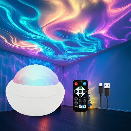 Star Projector Night Light USB Powered Galaxy Lamp With RGB Color Changing