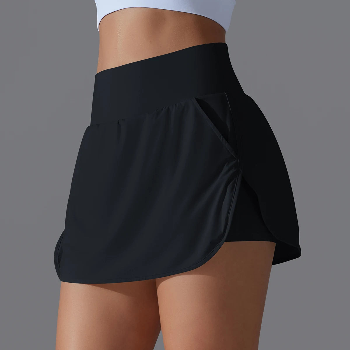 HamidouCN Outdoor Sports Yoga Skirt High Waist Breathable For Women