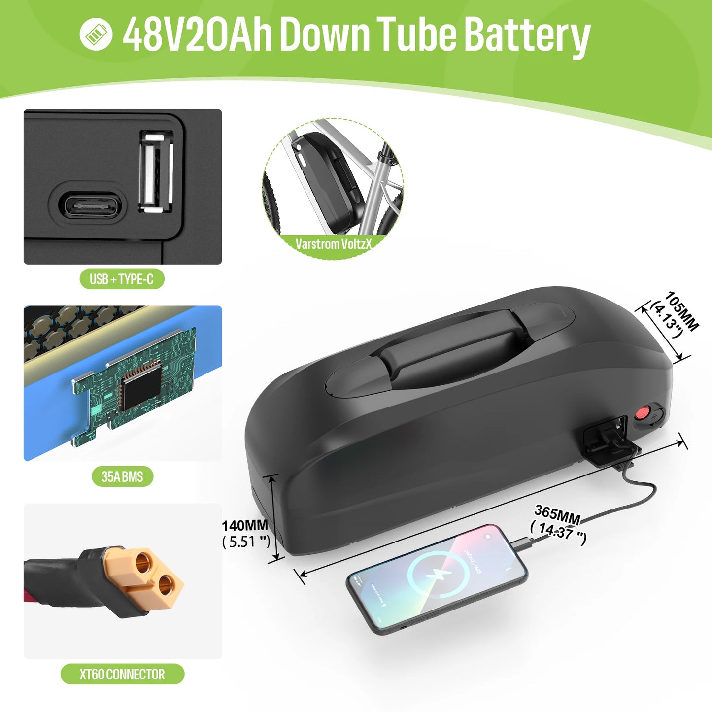 Original Ebike Battery 52V 48V 36V Hailong 18650 21700 Pack For Bafang Tongsheng