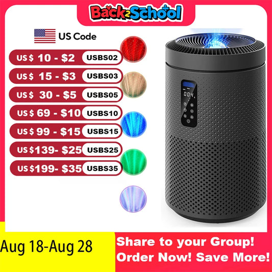 AROEVE Air Purifier For Large Rooms 1782 Sqft With Star Projector And Smart WiFi