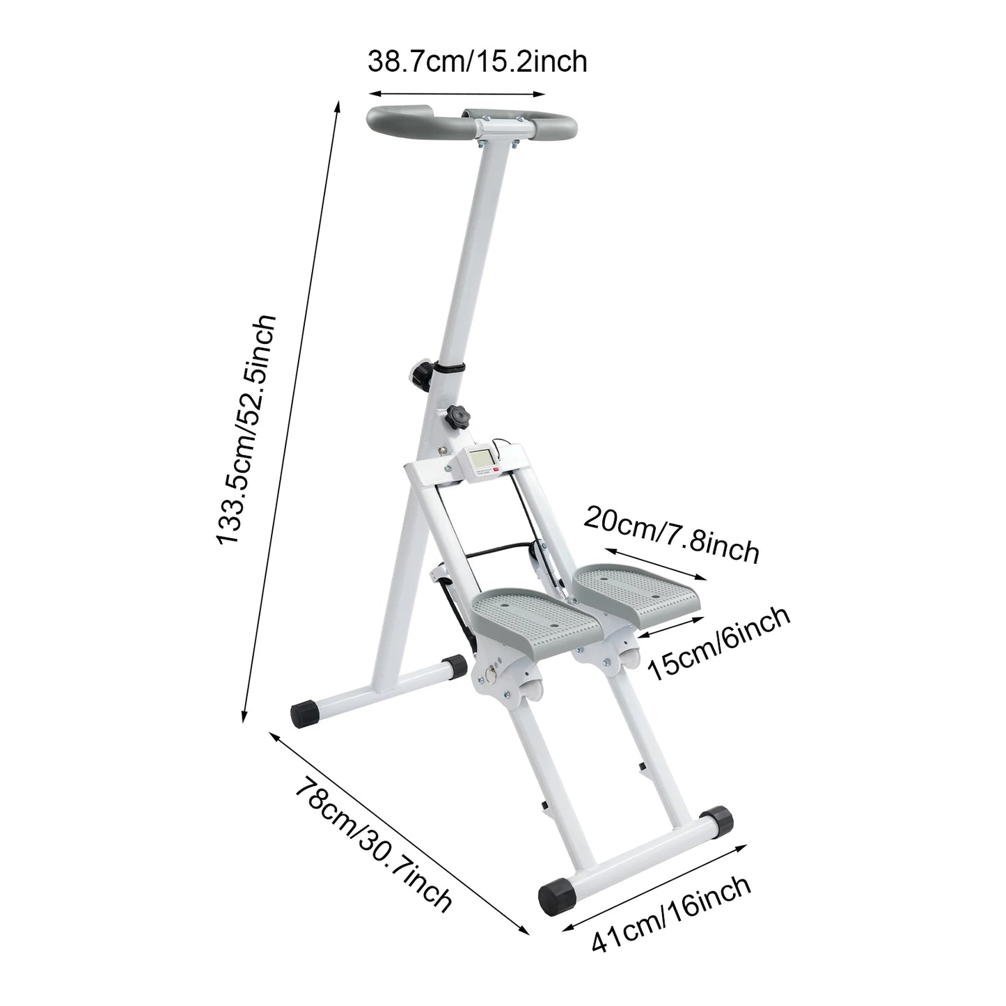 Adjustable Foldable Stair Stepper Vertical Climber For Full Body Home Gym