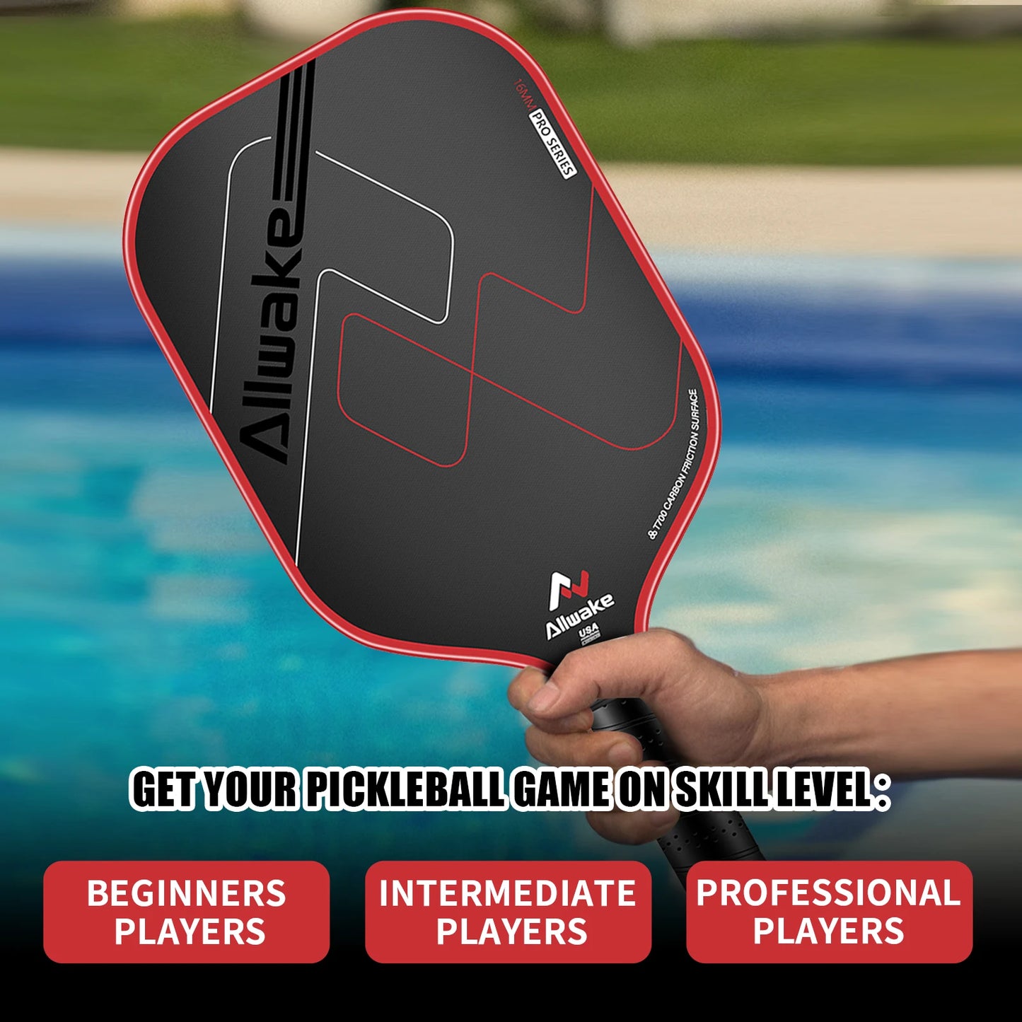 Allwake Carbon Fiber Pickleball Paddle