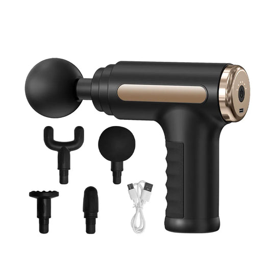 Exercise Massager Fascia Massage Gun Electric Massager Four Replaceable Heads