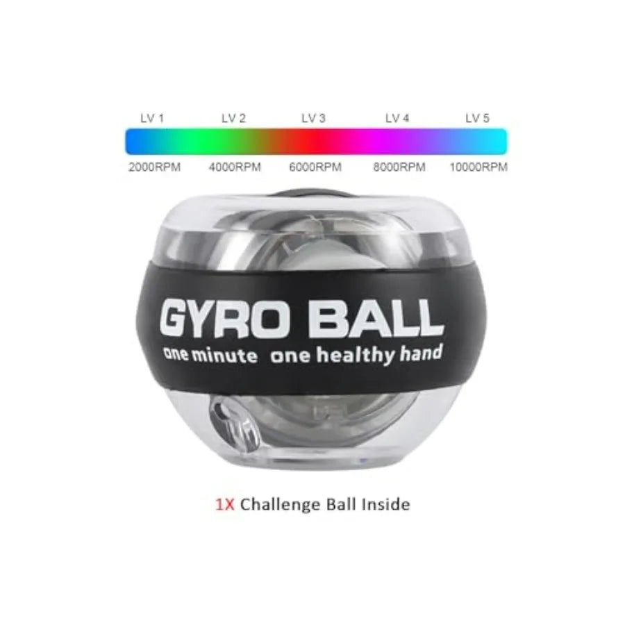 Gyro Ball Wrist Exerciser Forearm Trainer LED Lights