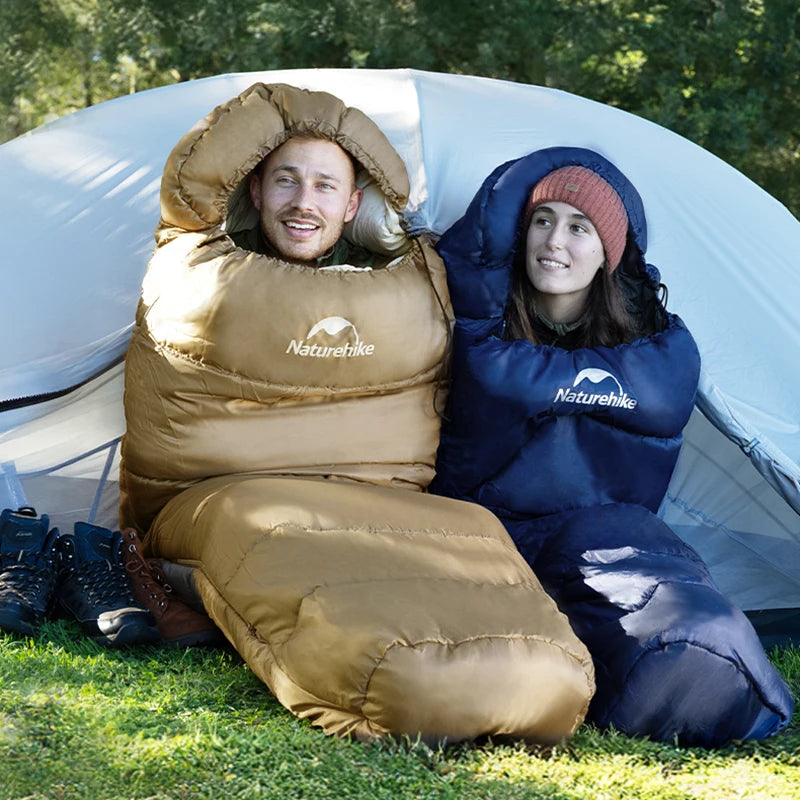 Naturehike MJ300 MJ600 Mummy Sleeping Bag For Adults Winter Warmth Camping