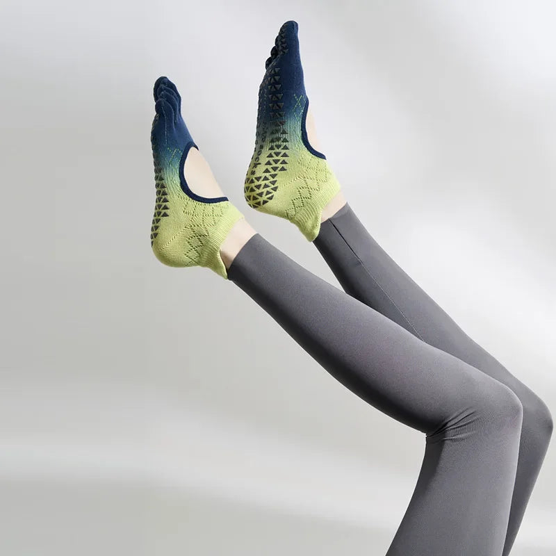 NONECN Pilates Five Toe Socks For Women Yoga Non Slip