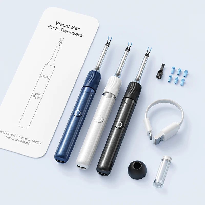 SUNUO Ear Wax Removal Visual Otoscope Kit With Tweezers