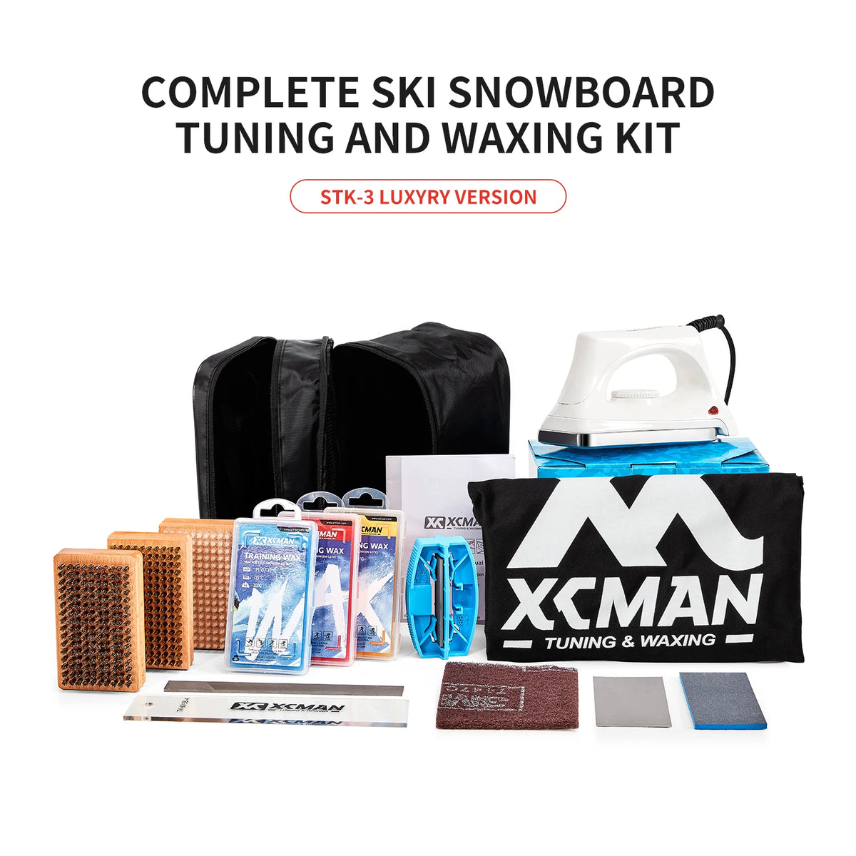 Xcman Complete Ski Snowboard Tuning Waxing Kit With Iron