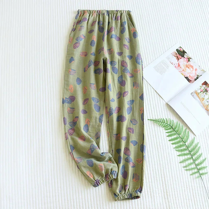 Cloud Cotton Story Womens Hundred Percent Cotton Pajamas Crepe Pants