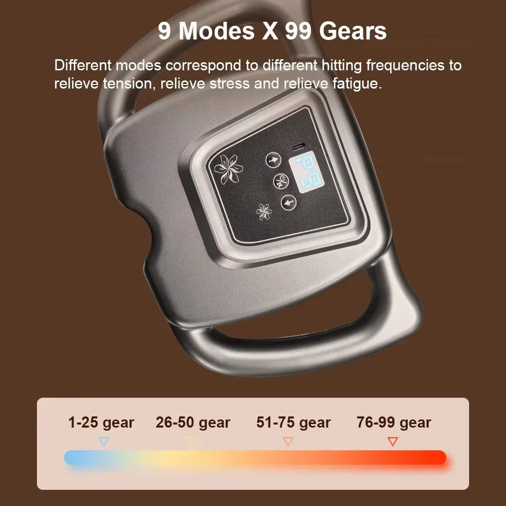 Professional Fascia Gun 16 Head Muscle Massager Deep Tissue Vibration Relief