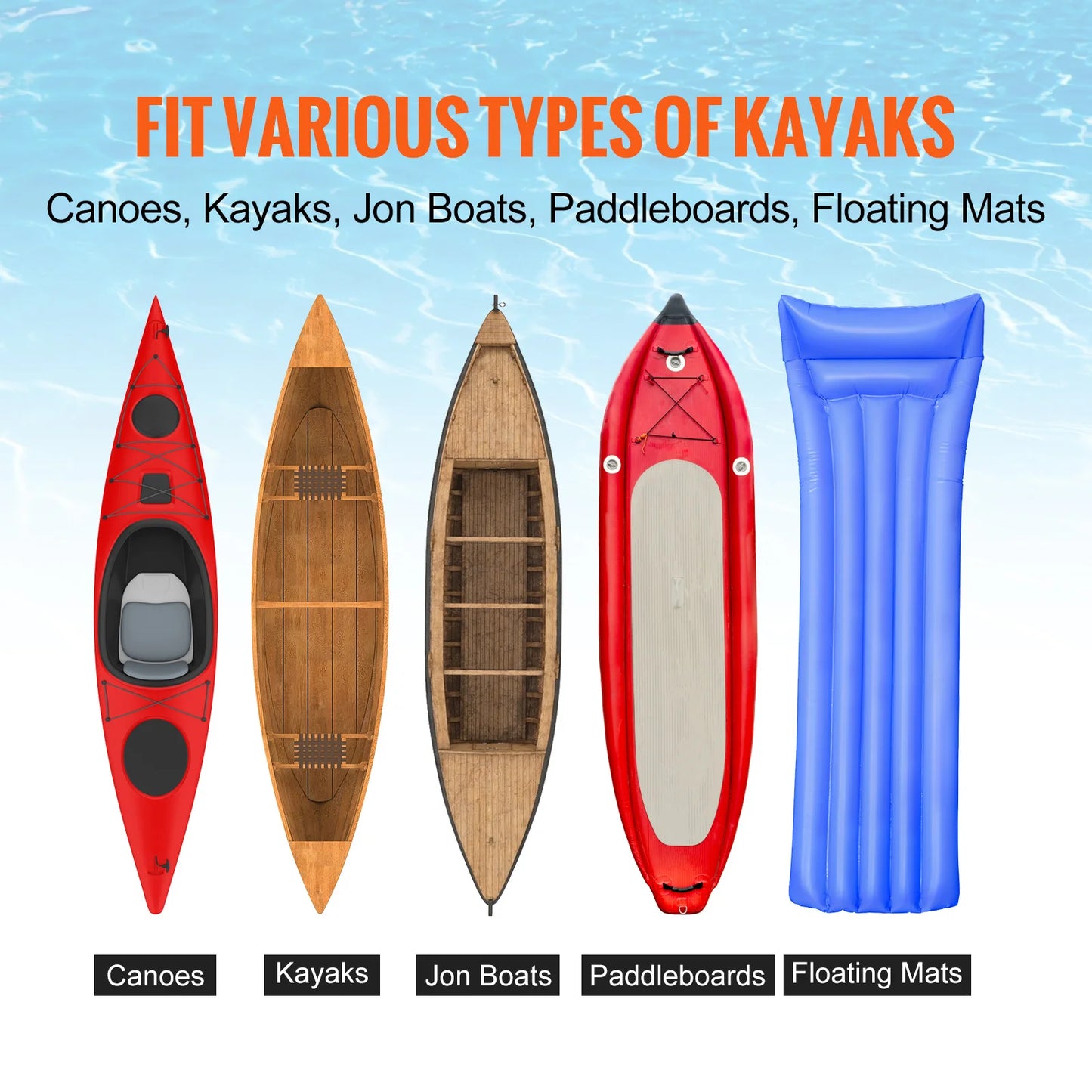 SucceBuy Kayak Cart 450lbs Capacity With 12 Inch Tires