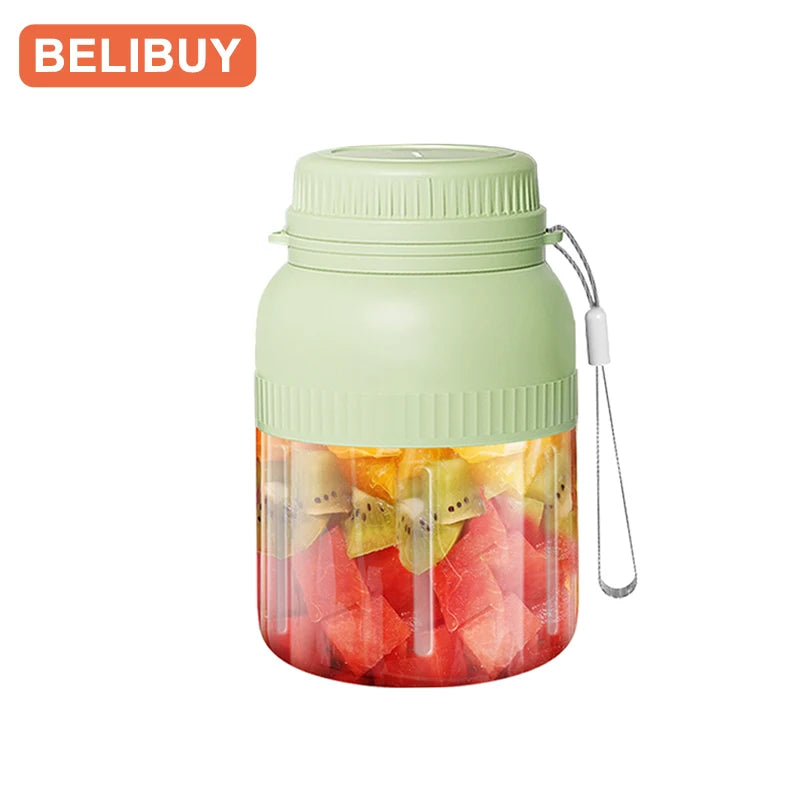 Portable USB Juicer Cup With 6 Blades Milkshake Blender