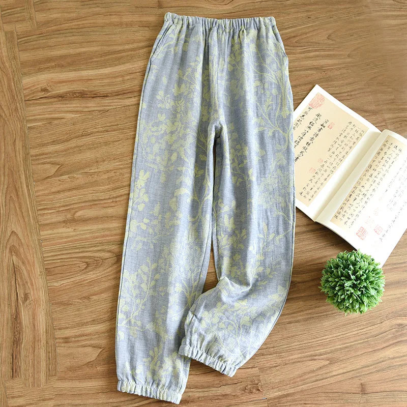 Cloud Cotton Story Womens Hundred Percent Cotton Pajamas Crepe Pants