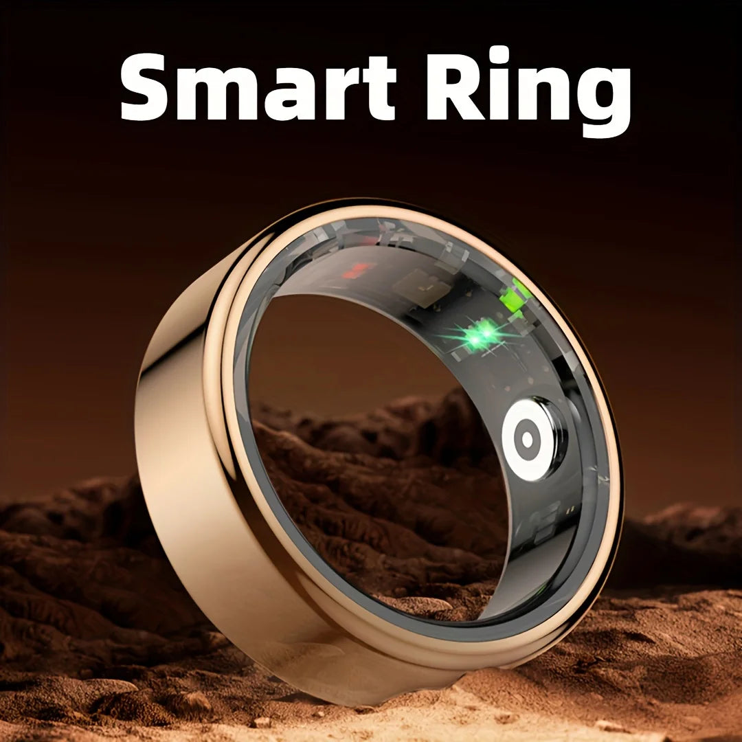 Smart Ring Activity Tracker Step Counter Sports Mode Stainless Steel Unisex Heart Rate Monitor