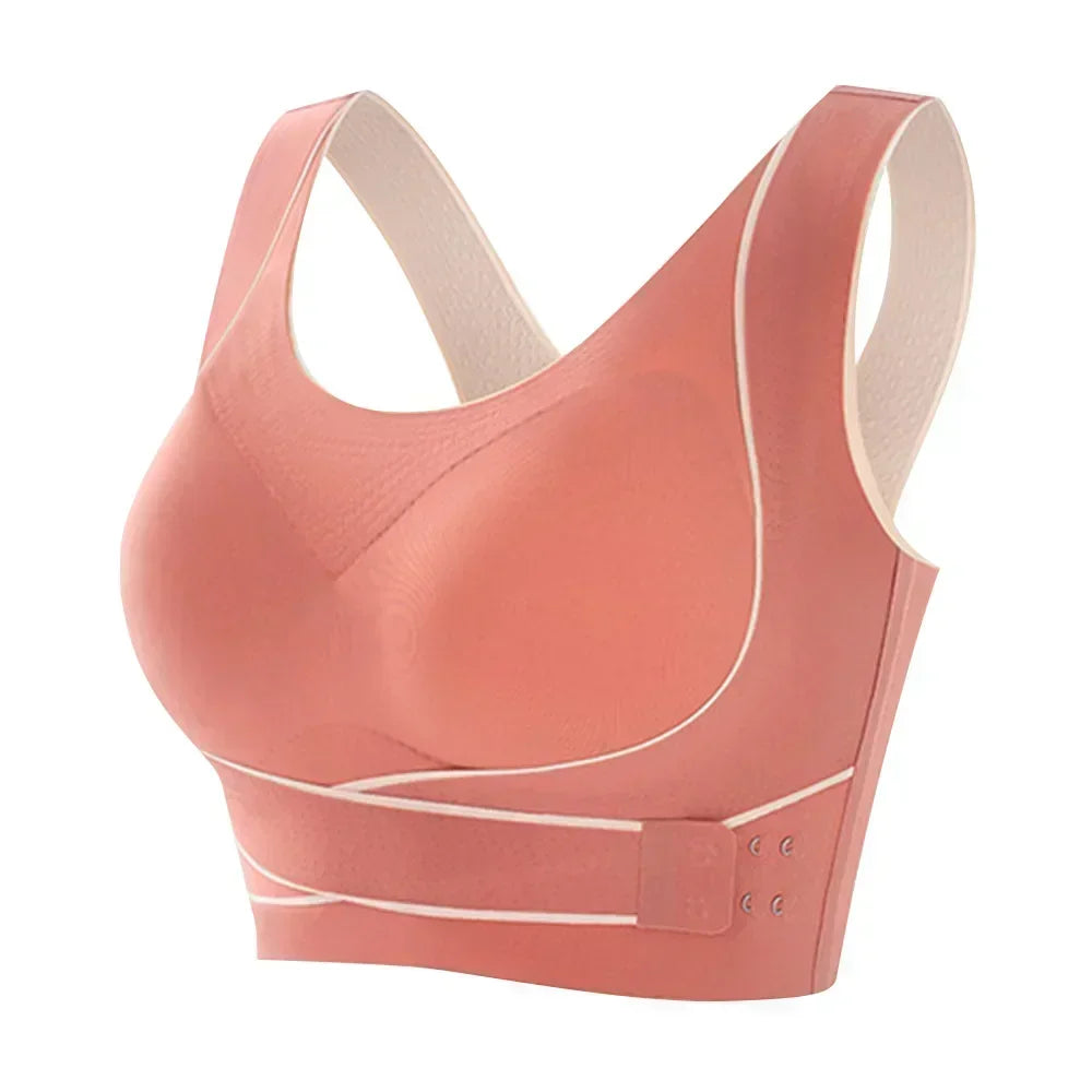Wireless Padded Sports Bra For Women Breathable Gym Yoga Low Impact