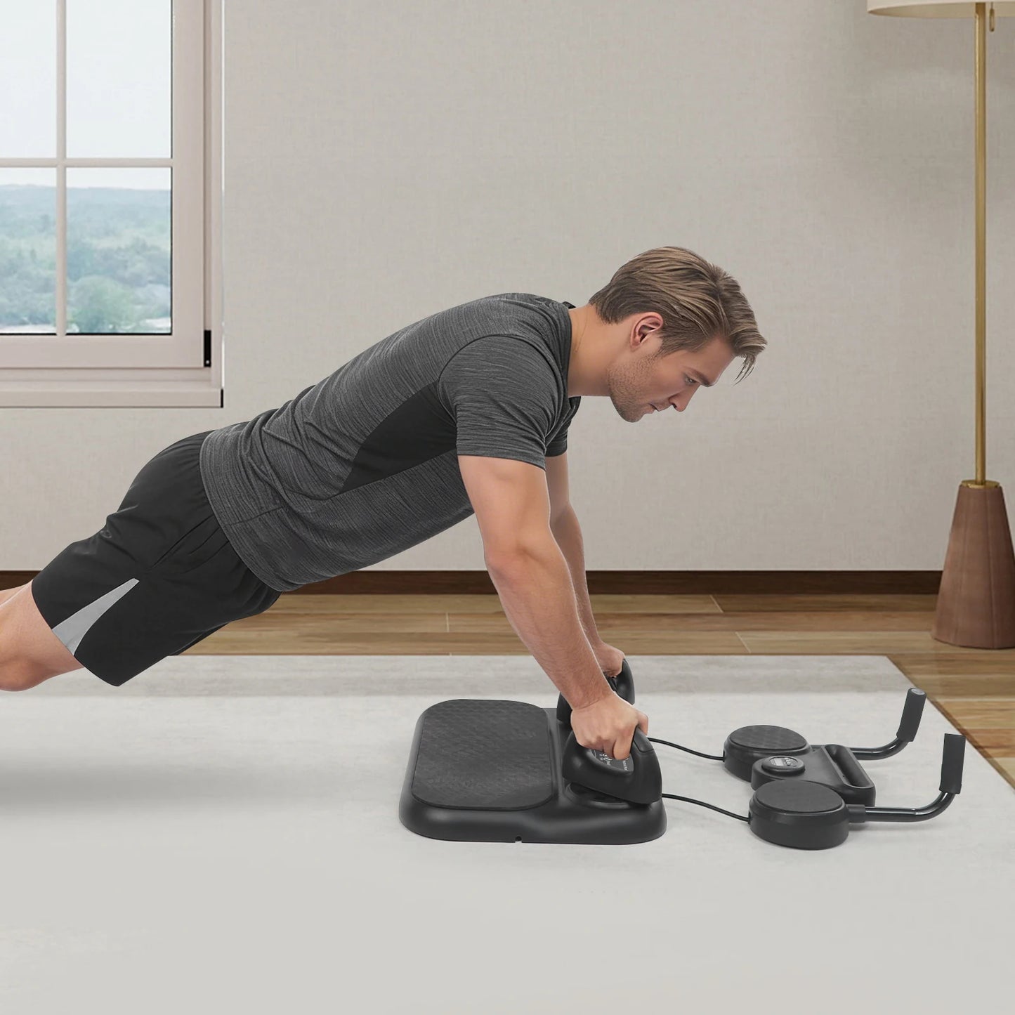 Pilates Board Multifunctional Abdominal Board With Timer For Home Workout
