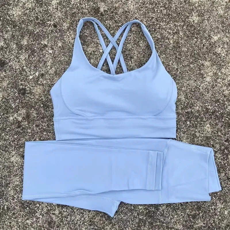 Women's 2-Piece Yoga Set With Bra And High-Waist Leggings