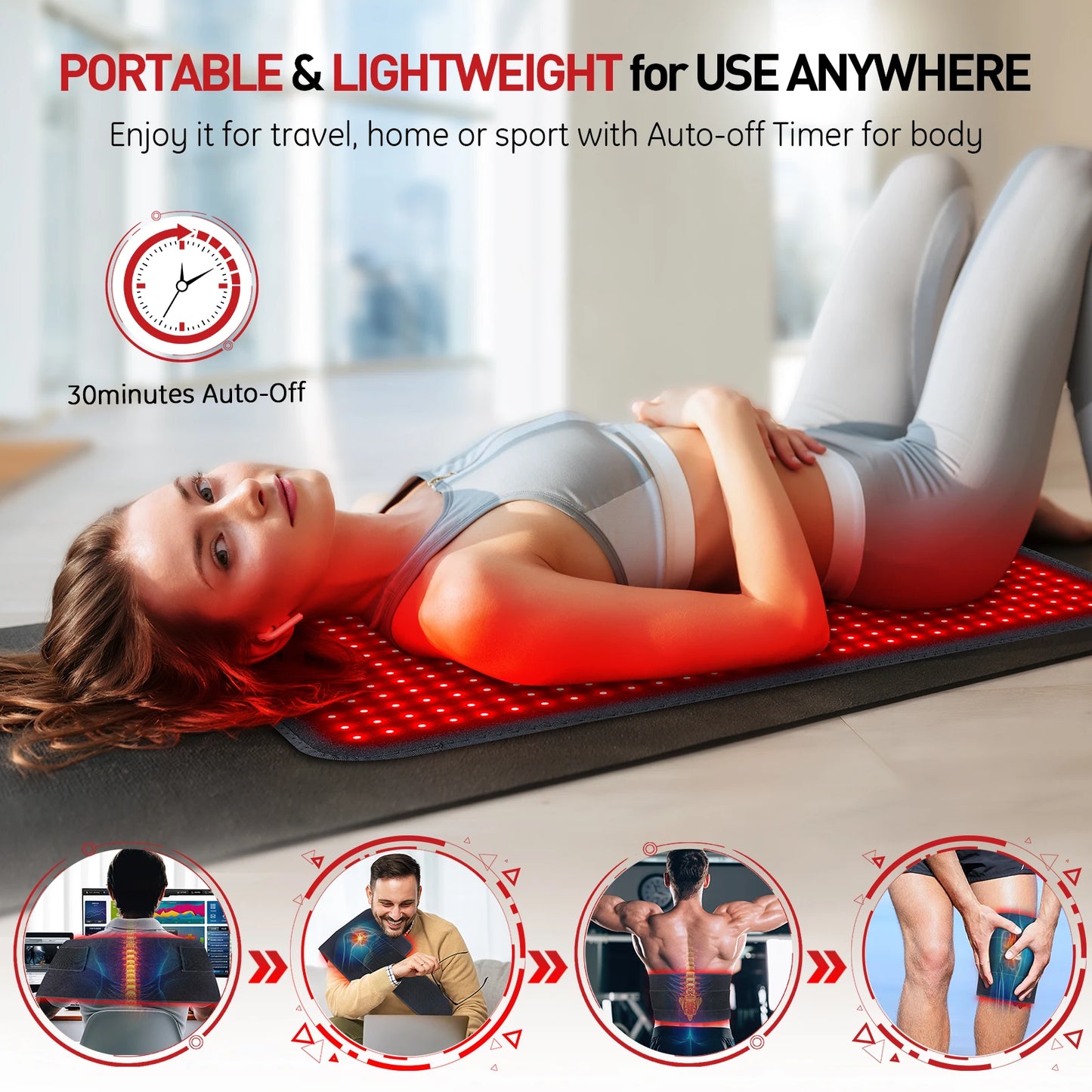Astarexin Red Light Therapy Infrared Heating Pad For Body Pain Relief