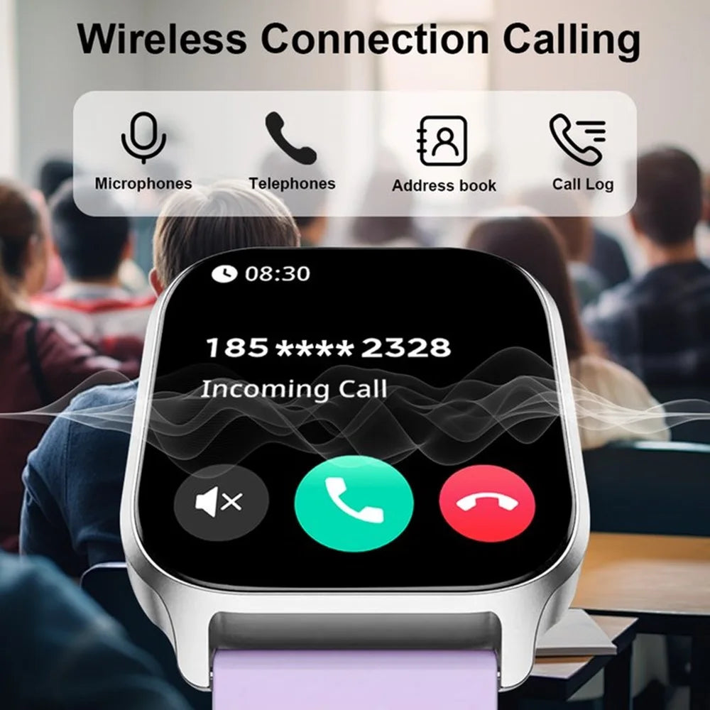 LAXASFIT Smart Watch Bluetooth Calling, SMS Alerts, IP68-Rated Waterproof, Durable