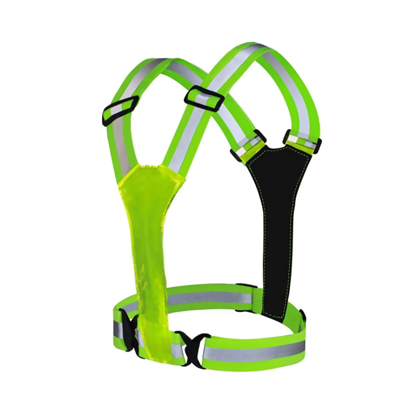 USB Rechargeable LED Reflective Running Vest With Glowing Straps High Visibility