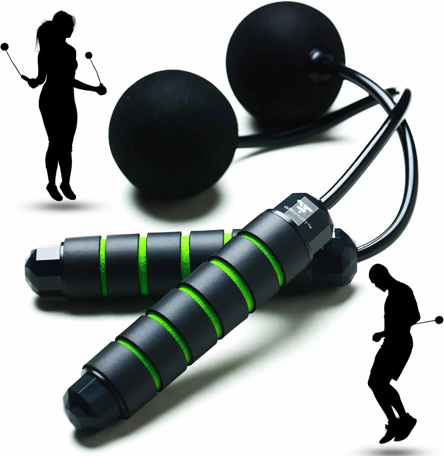 Cordless Jump Rope With Weighted Balls For Indoor Cardio Training