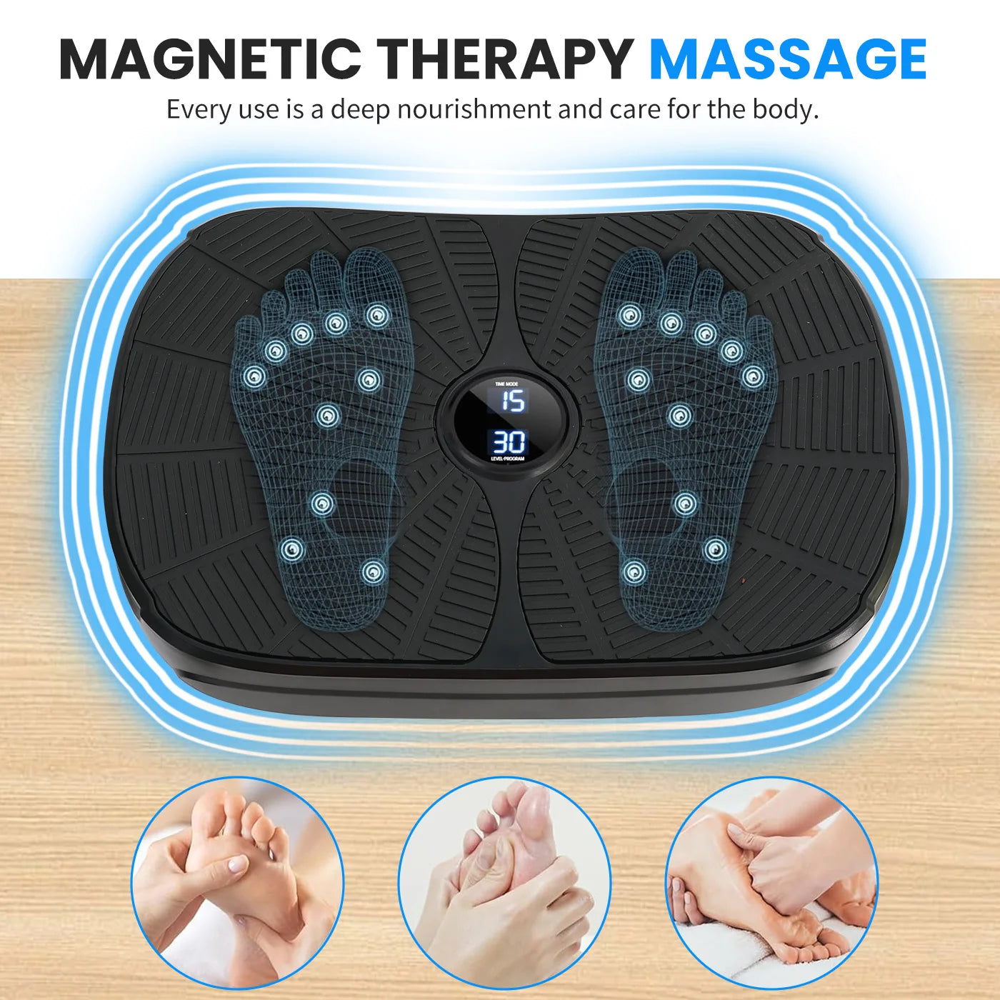 Vibration Plate Exercise Machine With Resistance Bands Comprehensive Body Workout